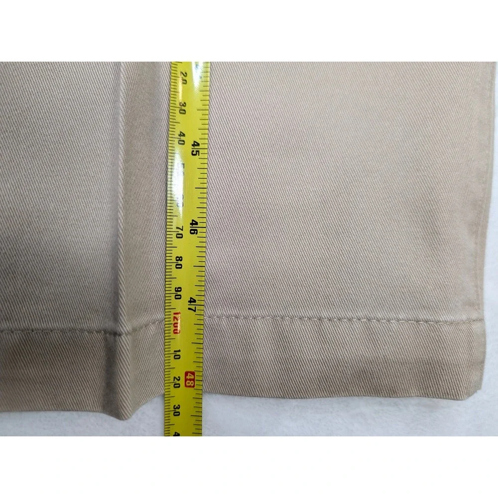 Oak Hill Mens Pleated Khaki‎ Pants Cotton Size 46x34 Beige